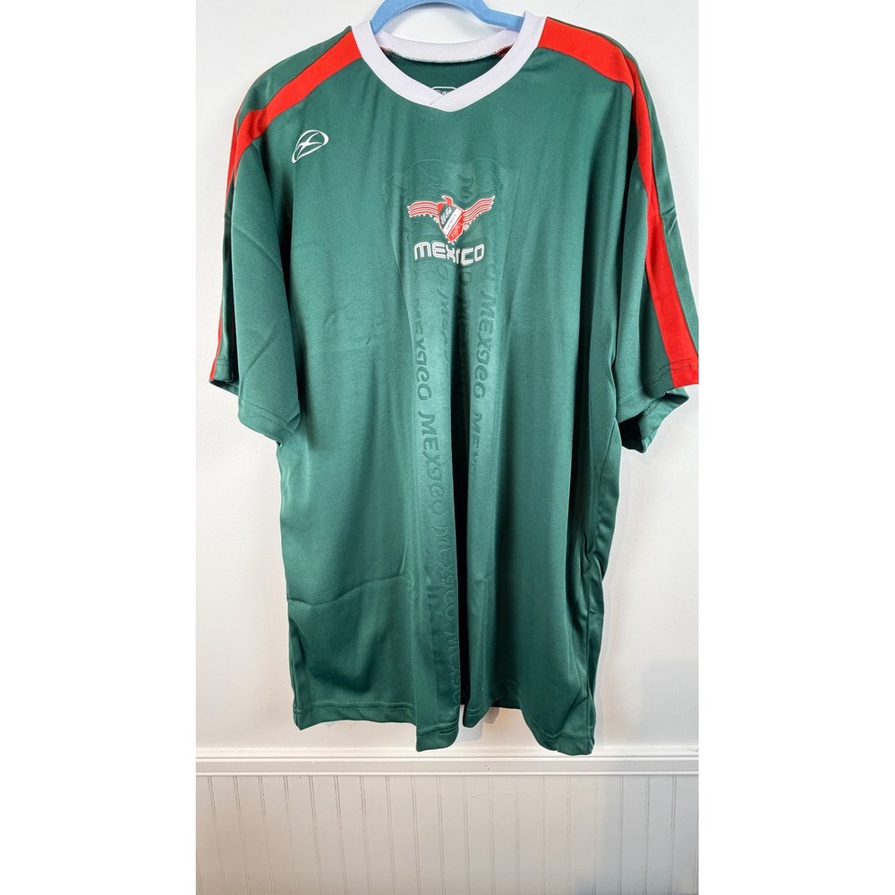 Xara Mexico Soccer Jersey XL Green El Tri Azteca 1970 Short Sleeve Shirt Mens